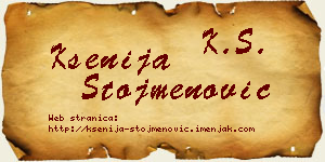 Ksenija Stojmenović vizit kartica